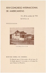 Congrès internationaux des Américanistes : Séville, 1935