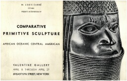 Exposition comparative primitive sculpture à la valentine Gallery, New-York, 15-27 avril 1935
