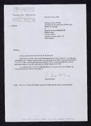 Représentation de la terre" (demande refusée), Palzzo Reale Milan (26 septembre 2001- 6 janvier 2002)