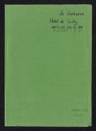 Le Corbusier: les architectures de l'histoire ou le passé à réaction poétique", Hôtel de Sully (25 novembre 1987-21 février 1988)
