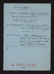 Notes bibliographiques manuscrites et extraits d'ouvrage de d'Harcourt